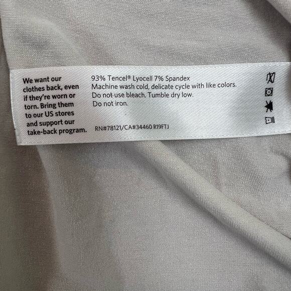 Eileen Fisher Light Gray Sleeveless Boxy Tank Top Minimalist Tencel Blend - XL - Picture 7 of 8